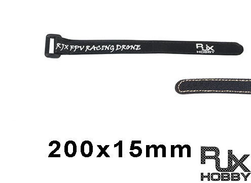 RJX 1491 High Strength Non-Slip Magic Tape Battery Strap (200x15mm) Black